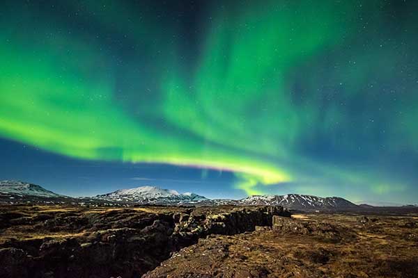 Northern Lights along the Golden Circle